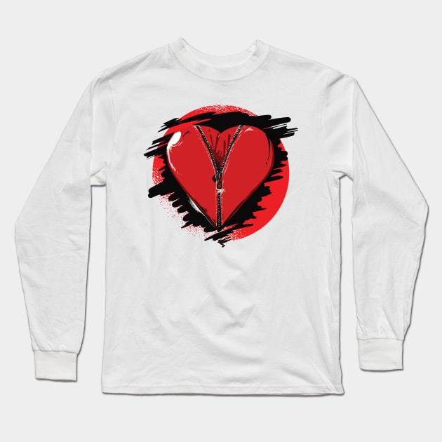 Unzip My Heart Long Sleeve T-Shirt by BamBam